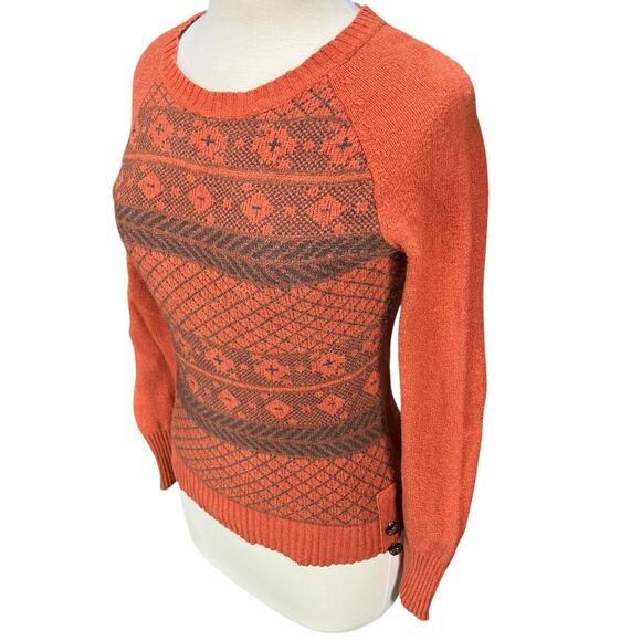 PRANA Womens Ramona Sweater Size S Boho Cottage Cozy Raglan Pullover Buttons - Picture 7 of 13